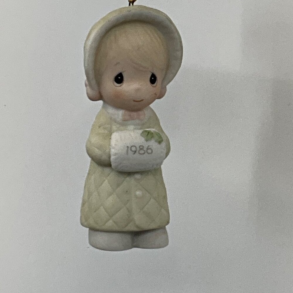 Precious Moments 1986 Girl Ornament By Samuel J. Butcher Enesco Imports Corp Cer